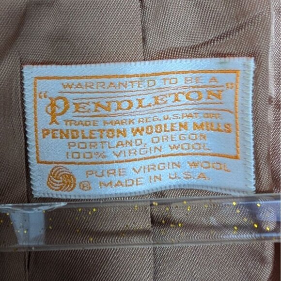 Vintage Pendleton Wool Blazer Womens Size Large 14 Beige Neutral Preppy Academia - Picture 5 of 11